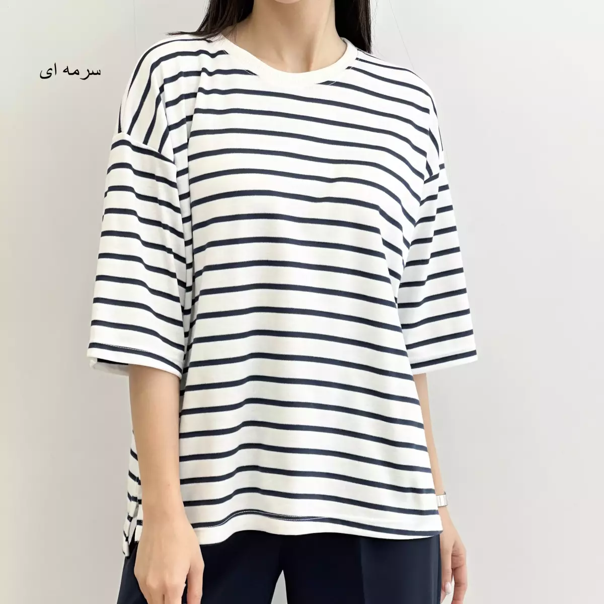 تیشرت باکسی راه راه 1004924