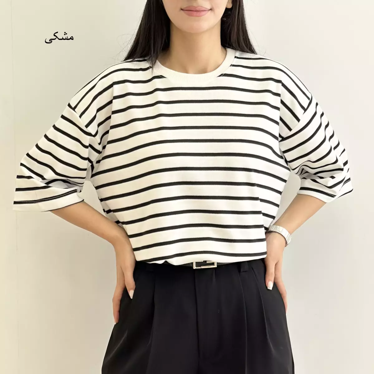 تیشرت باکسی راه راه 1004924