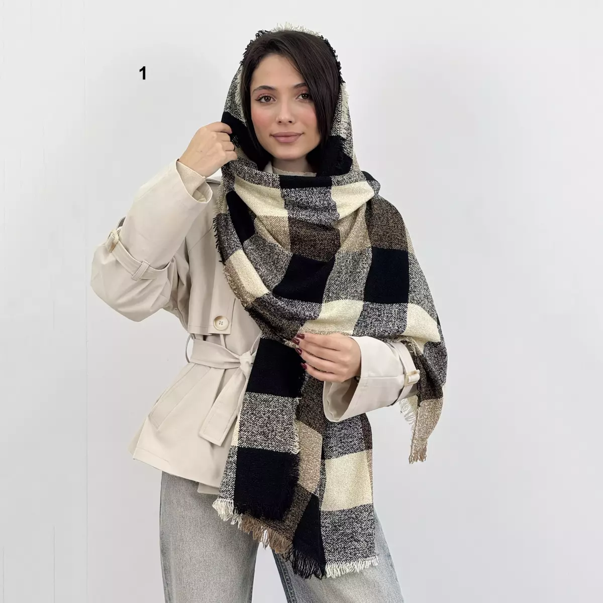 شال چهار خانه 1007095
