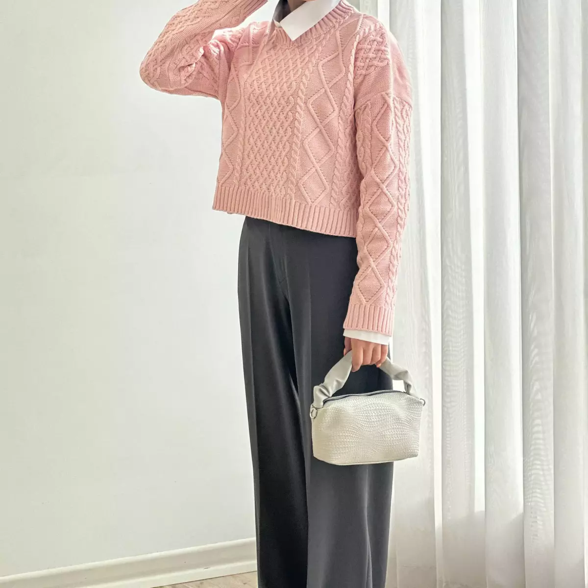 پلیور بافت طرحدار 1004685