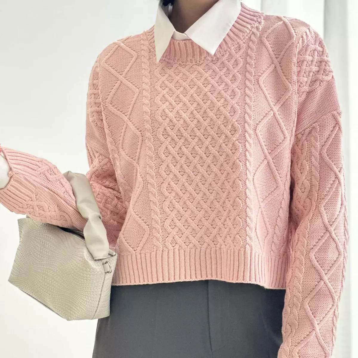 پلیور بافت طرحدار 1004685