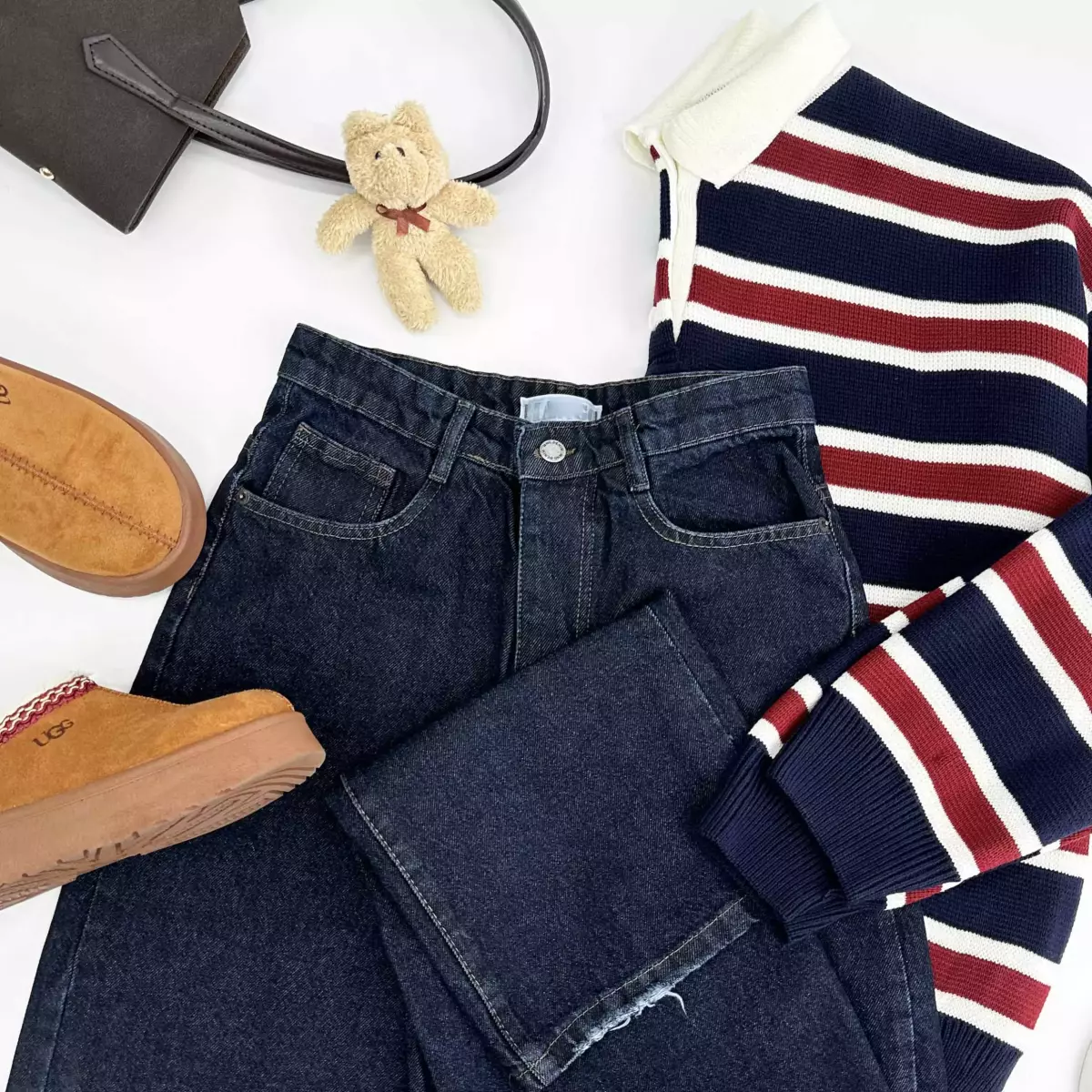 شلوار جین نیم بگ 1007402