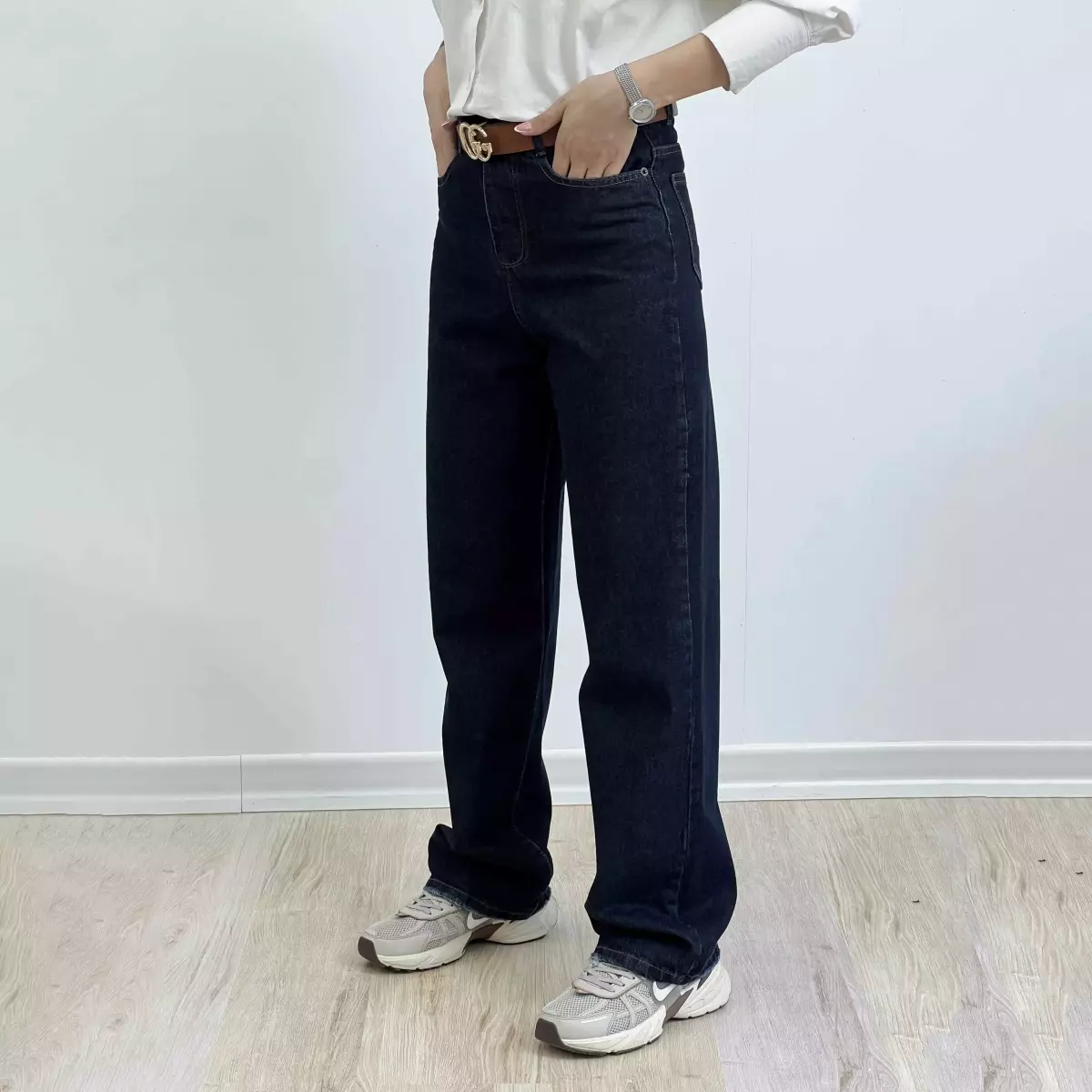 شلوار جین نیم بگ 1007402