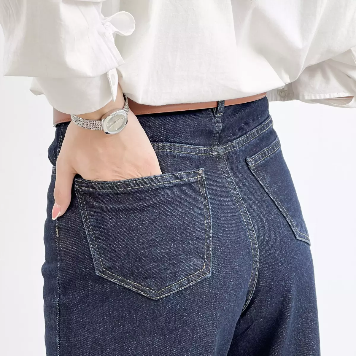 شلوار جین نیم بگ 1007402