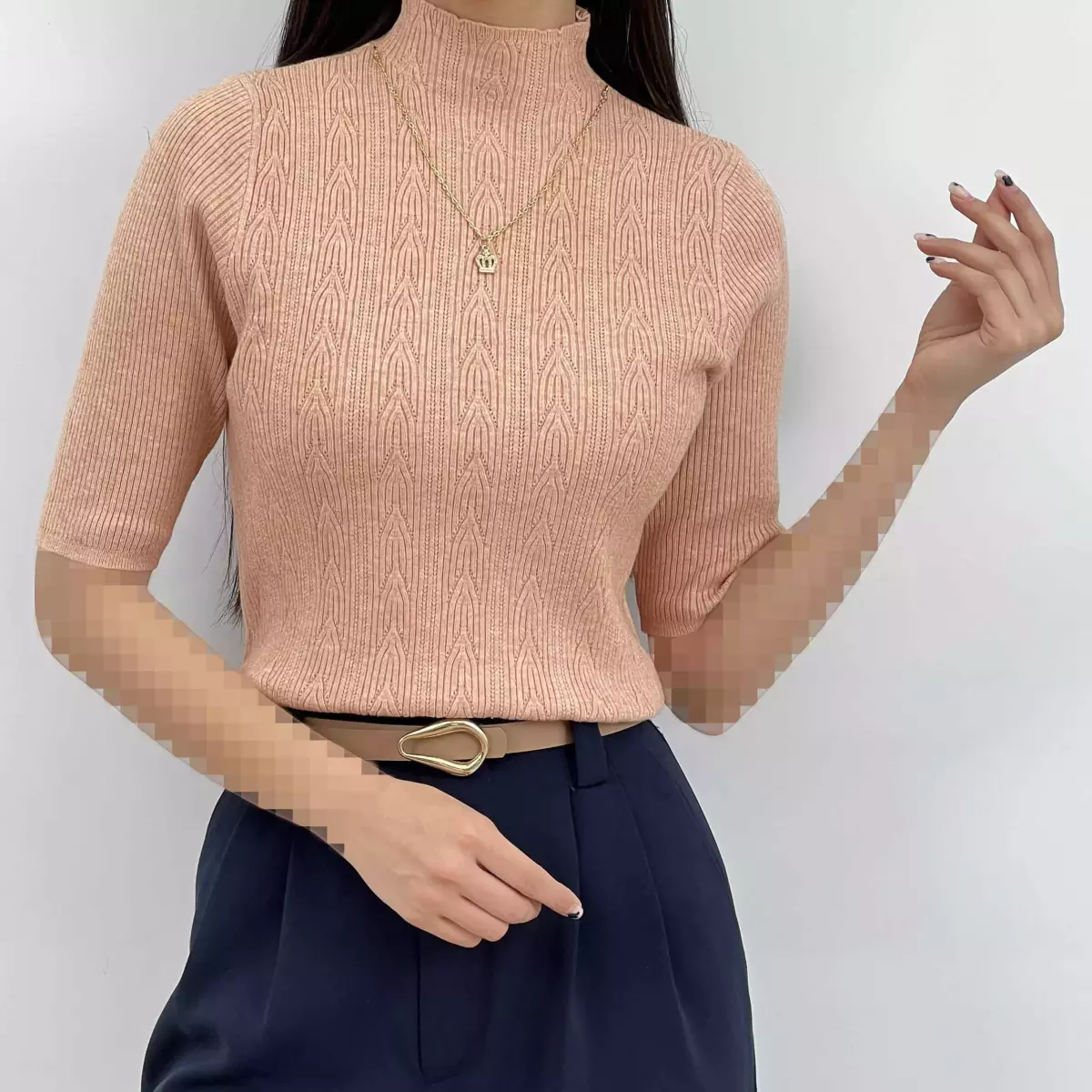 بلوز بافت طرحدار 1007427