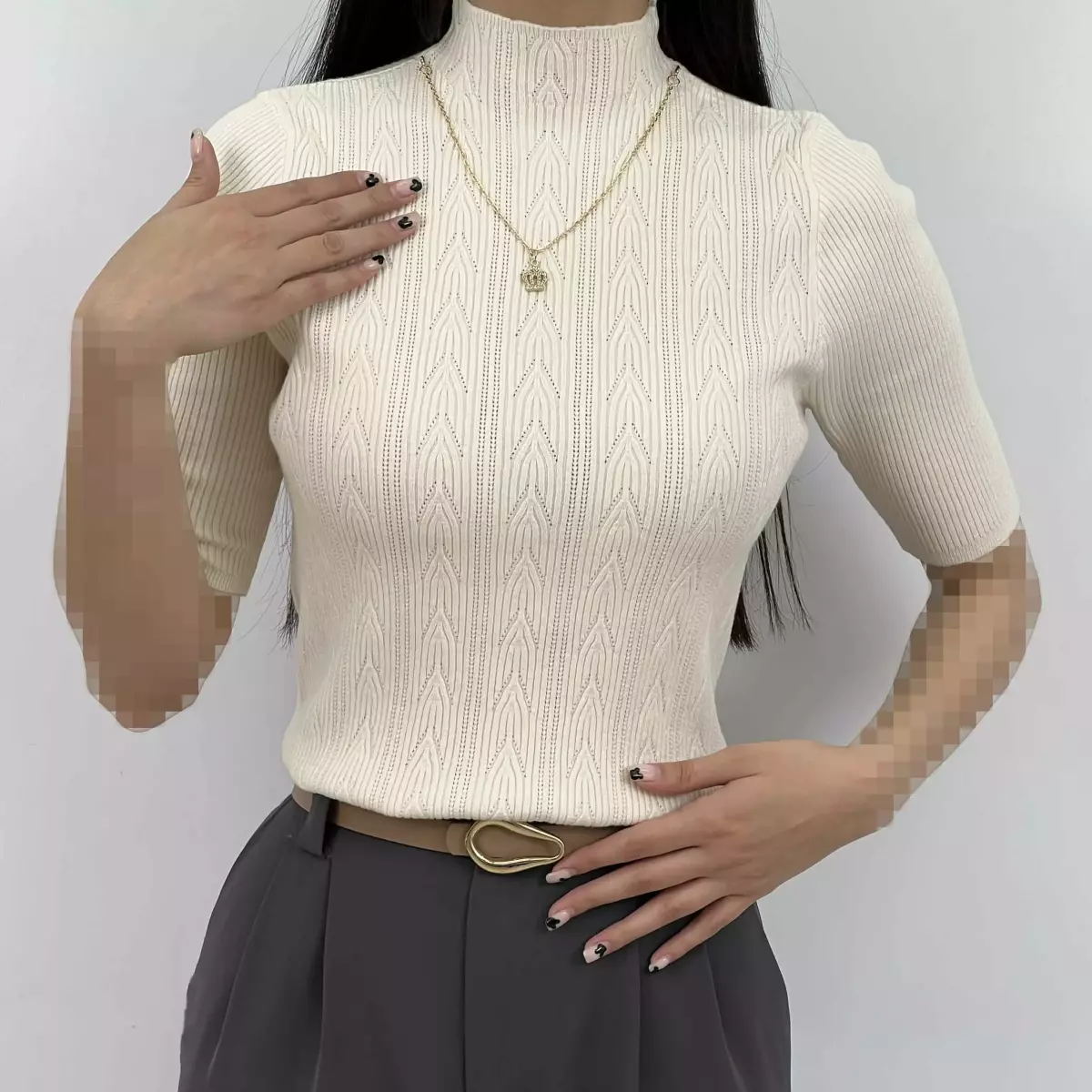 بلوز بافت طرحدار 1007427