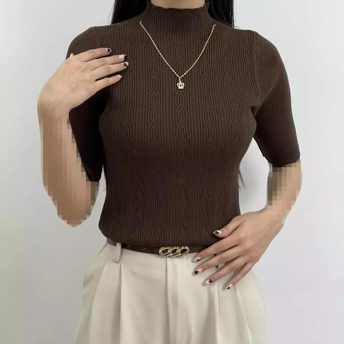 بلوز بافت طرحدار 1007427