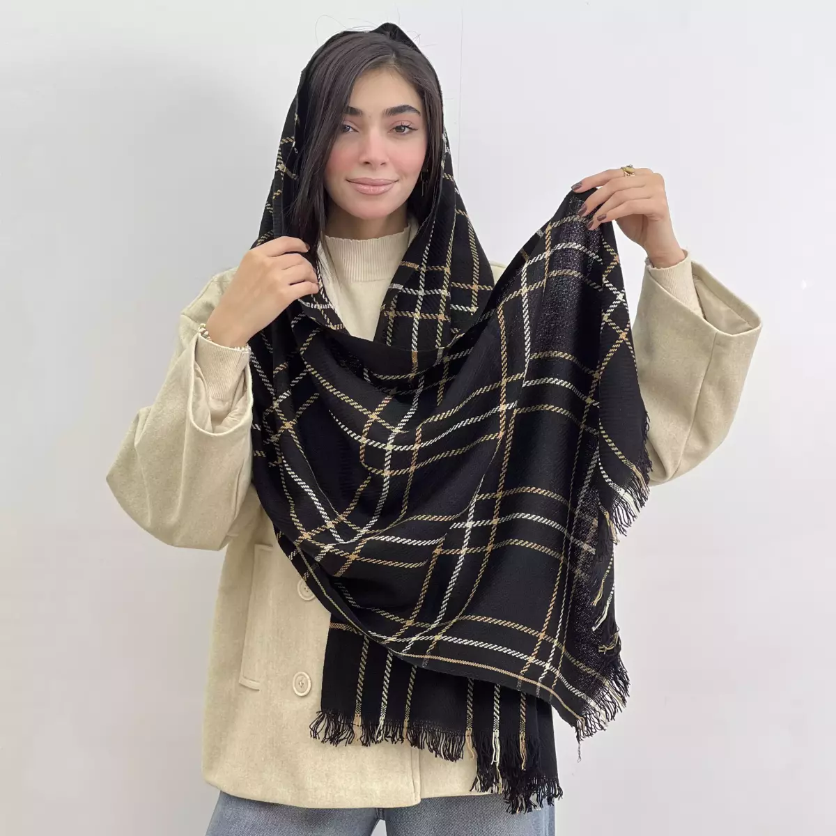 شال چهارخانه 1007450