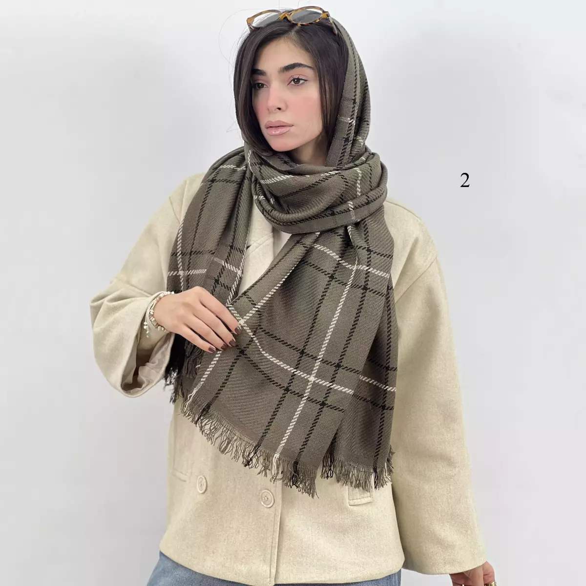 شال چهارخانه 1007450