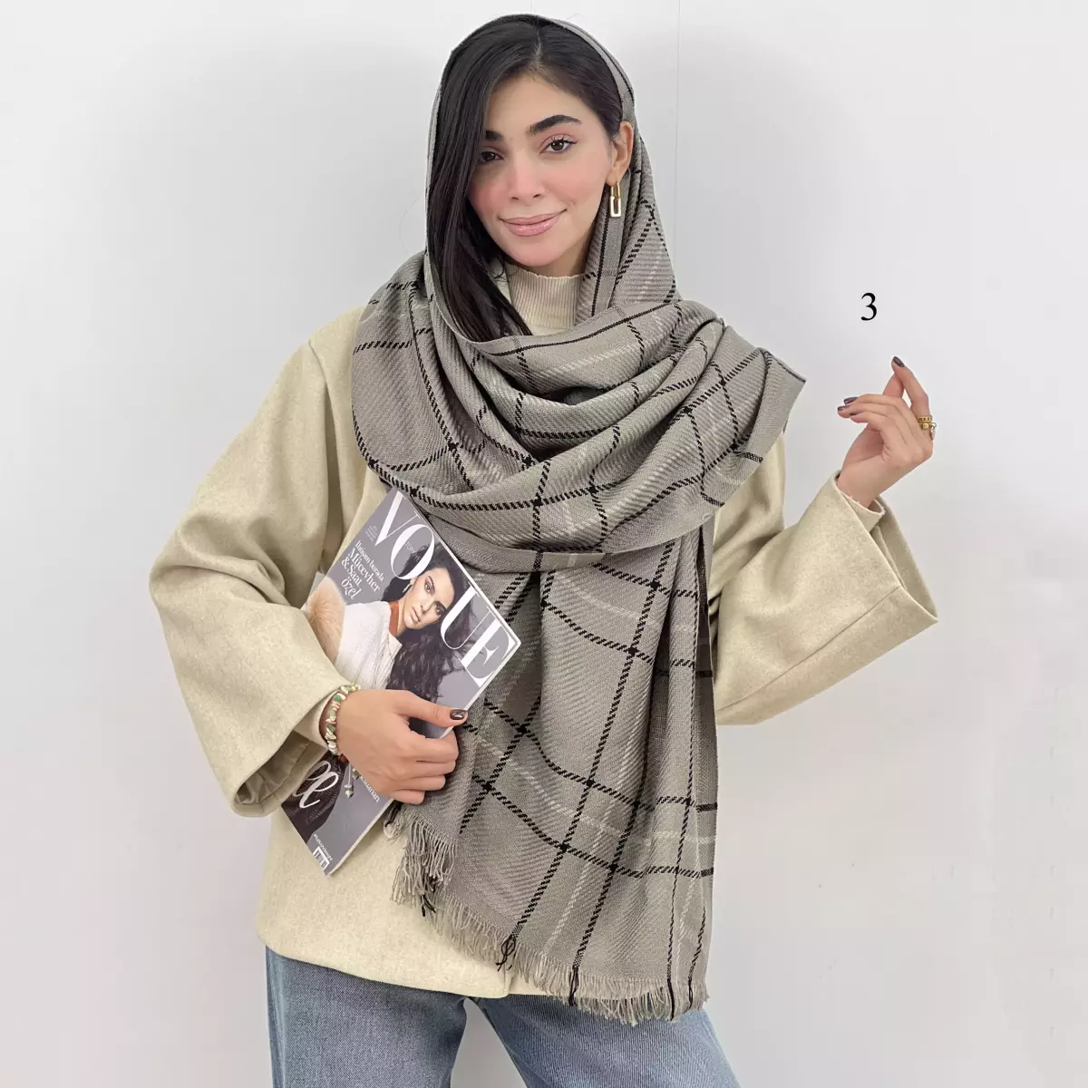 شال چهارخانه 1007450