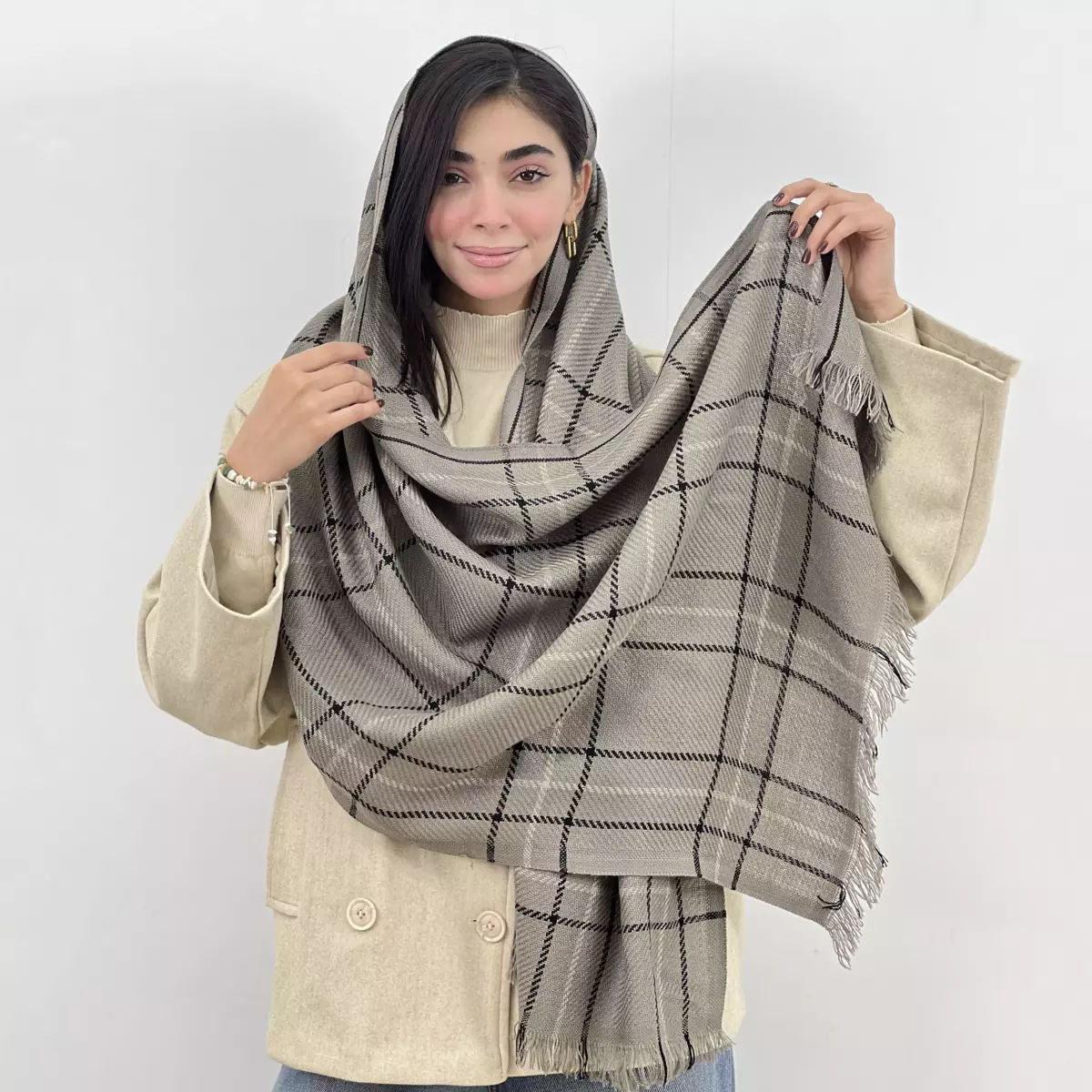 شال چهارخانه 1007450