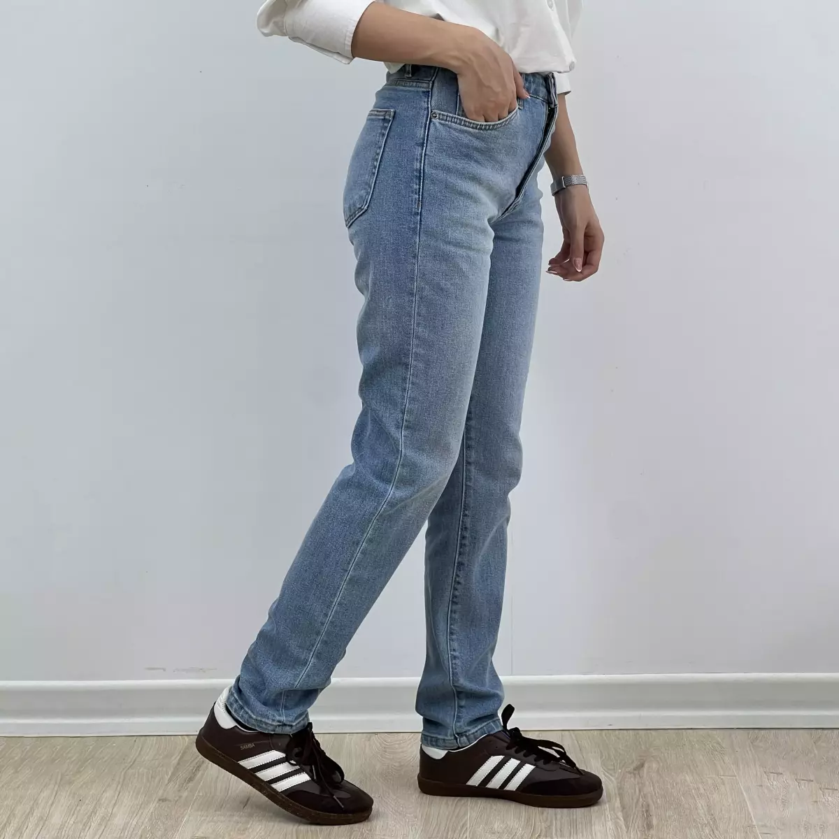 شلوار جین مام فیت 1007493