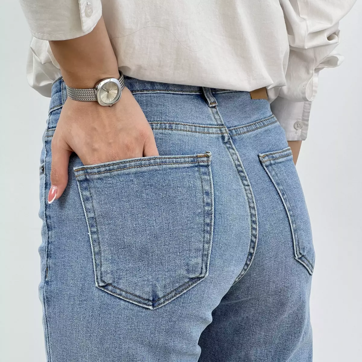 شلوار جین مام فیت 1007493