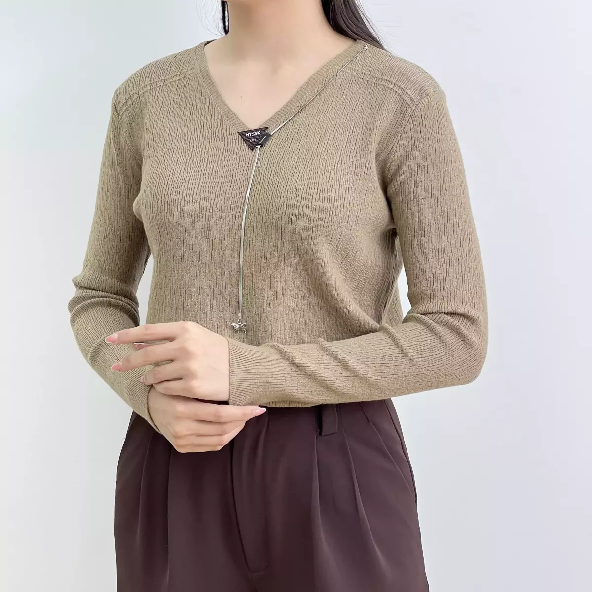 بلوز بافت نابی 1007511