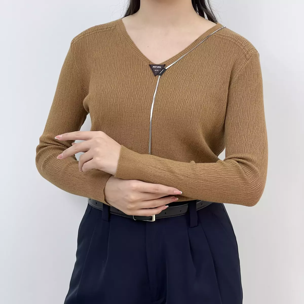 بلوز بافت نابی 1007511