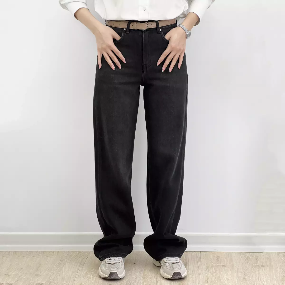 شلوار جین نیم بگ 1007505