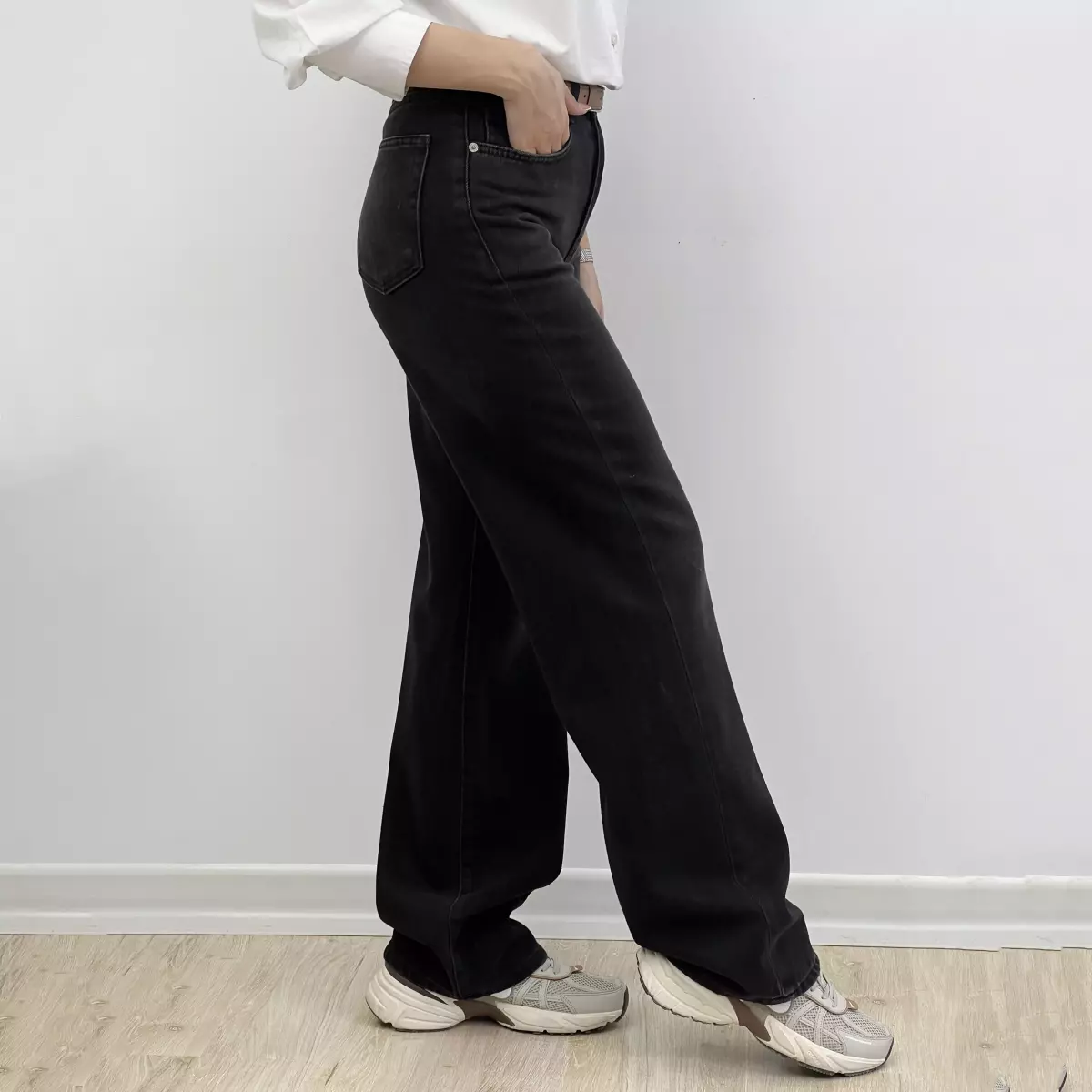 شلوار جین نیم بگ 1007505