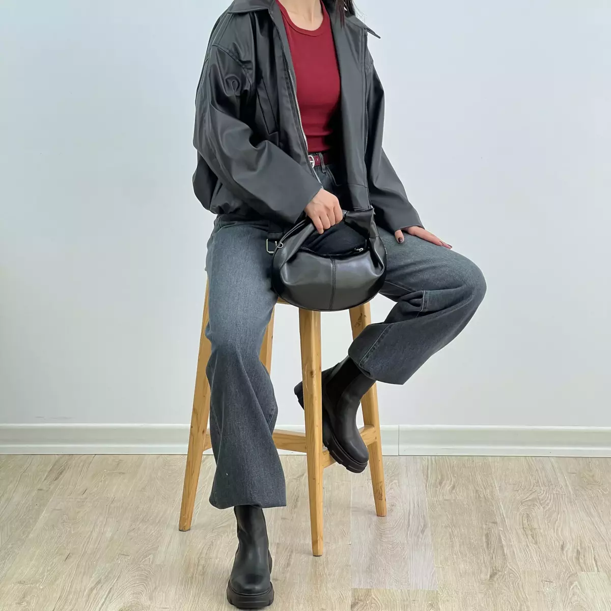 بامبر جکت چرم 1007579