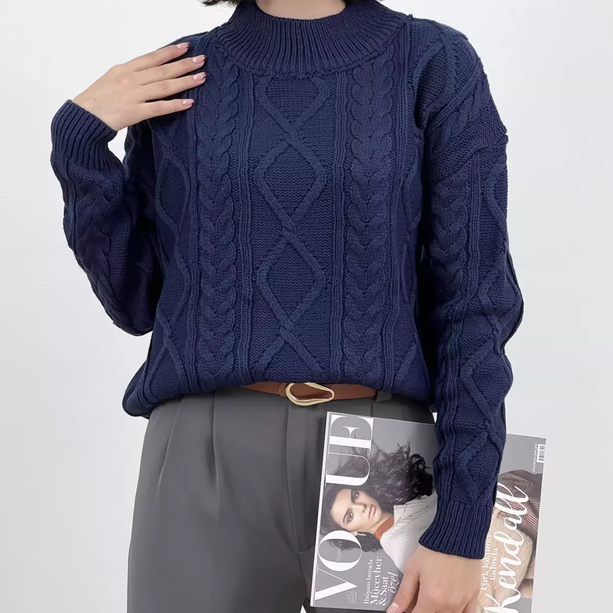 پلیور بافت لوزی 1007167