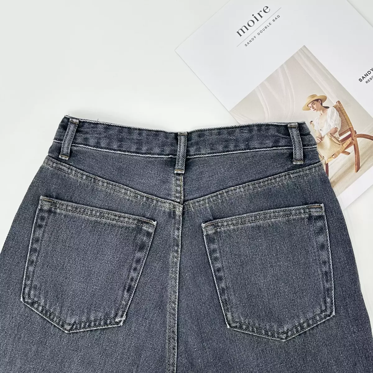 شلوار جین نیم بگ 1007213