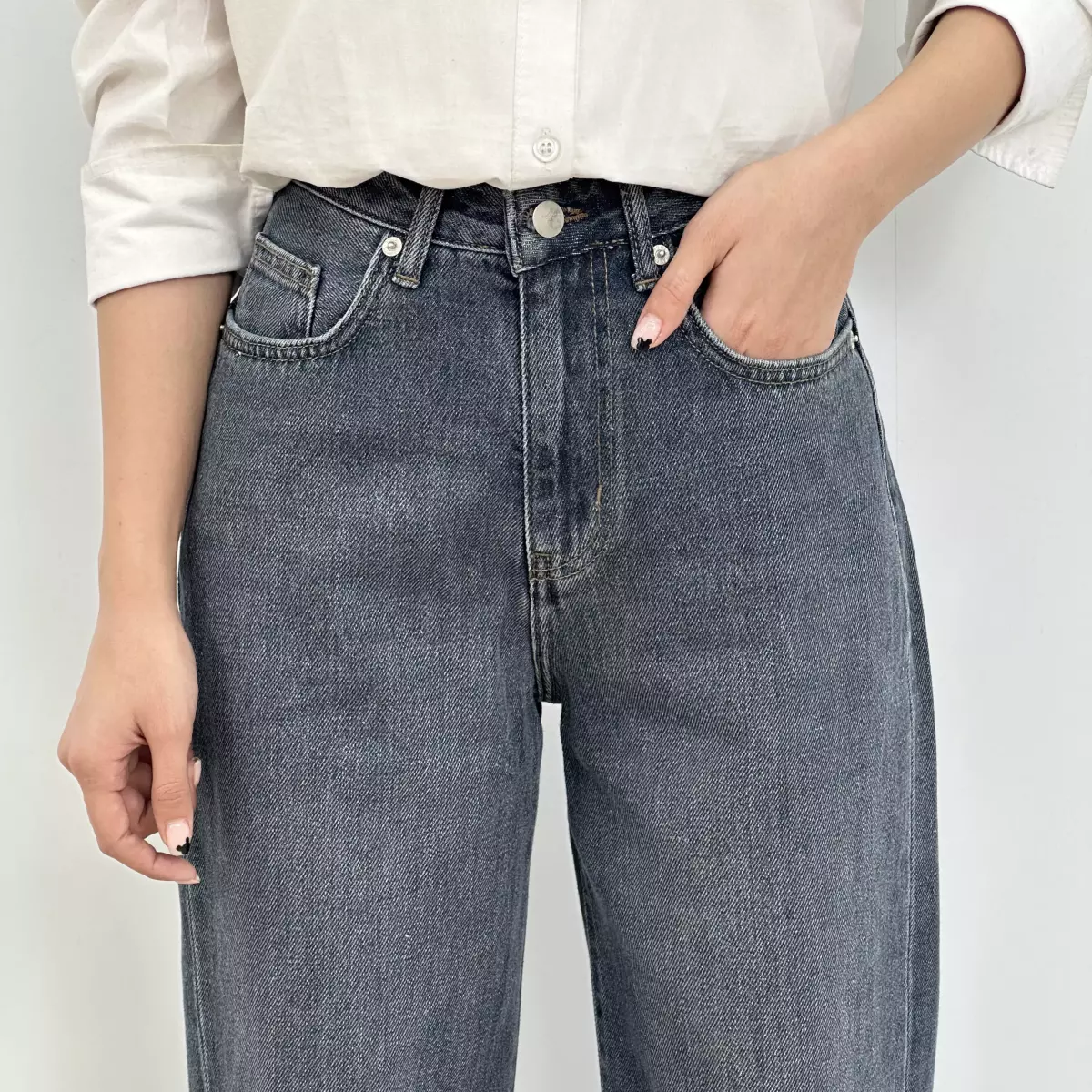 شلوار جین نیم بگ 1007213