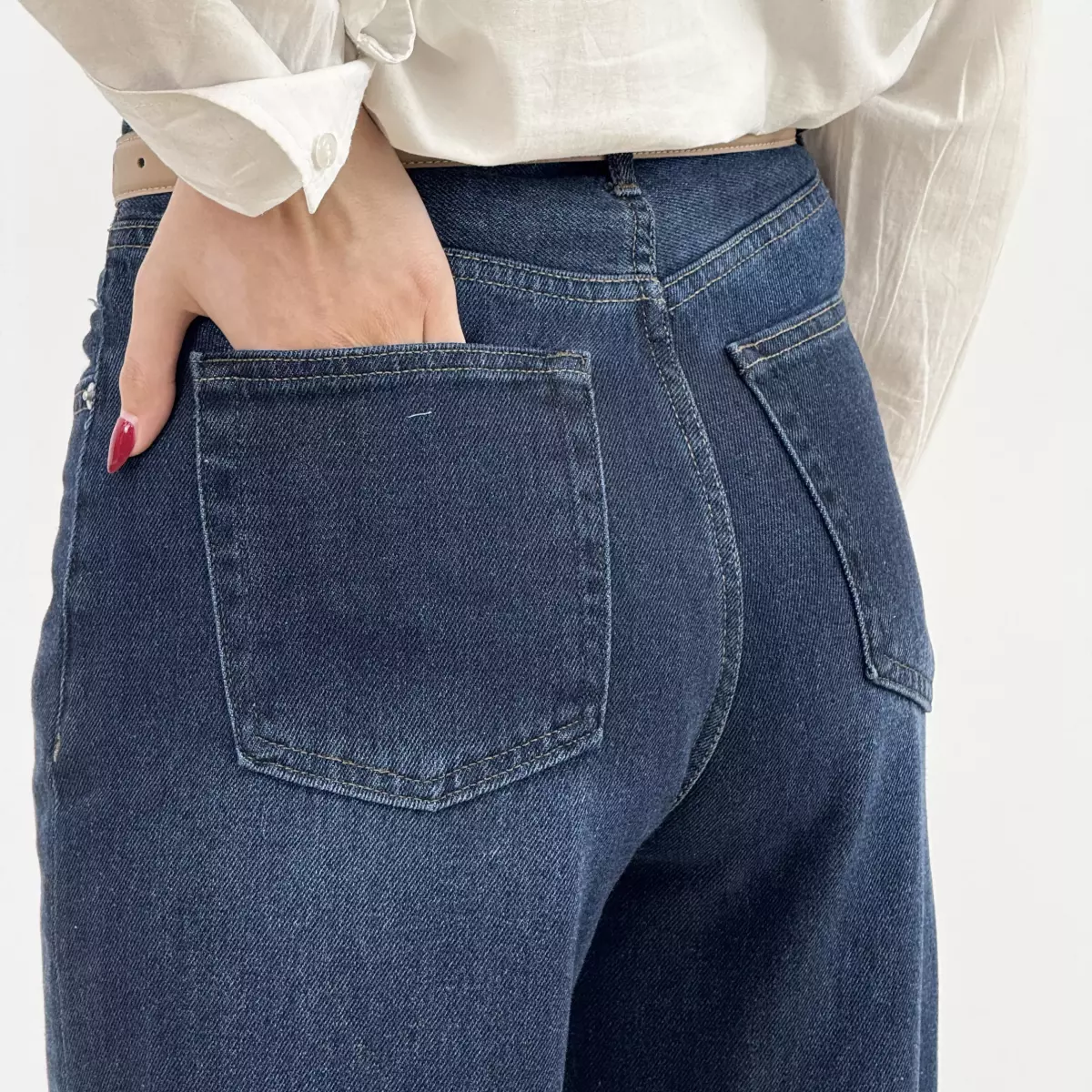 شلوار جین نیم بگ 1007226