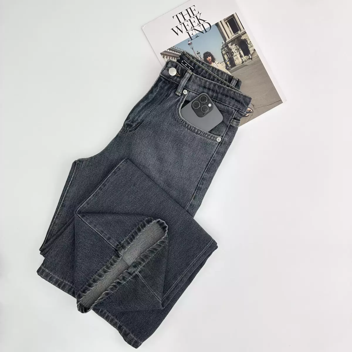 شلوار جین نیم بگ 1007280