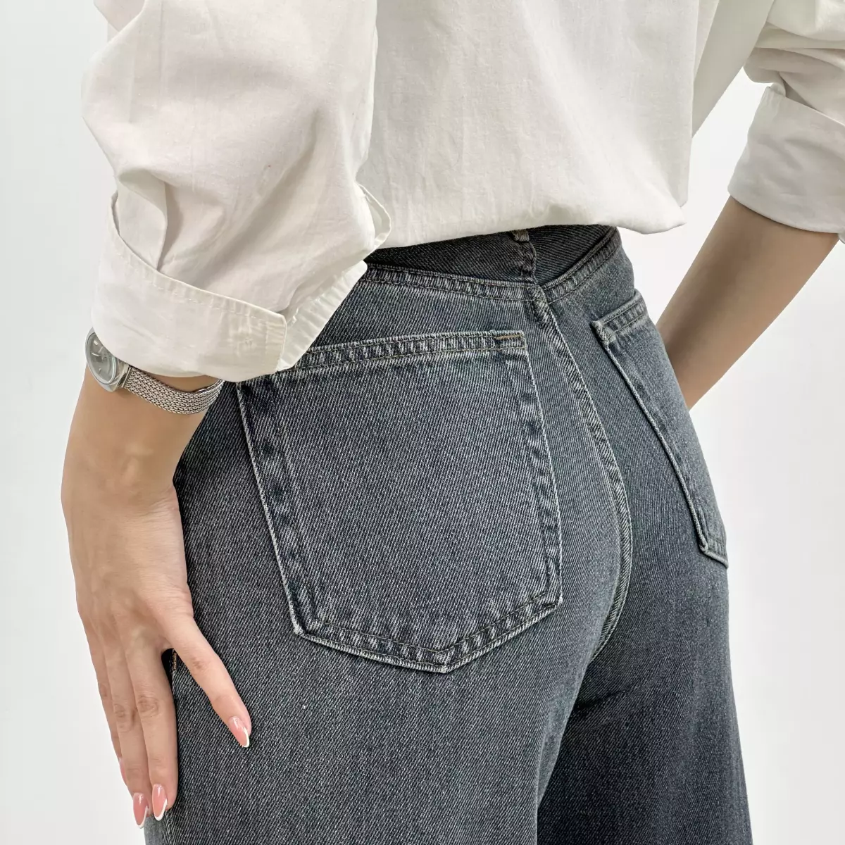 شلوار جین نیم بگ 1007280