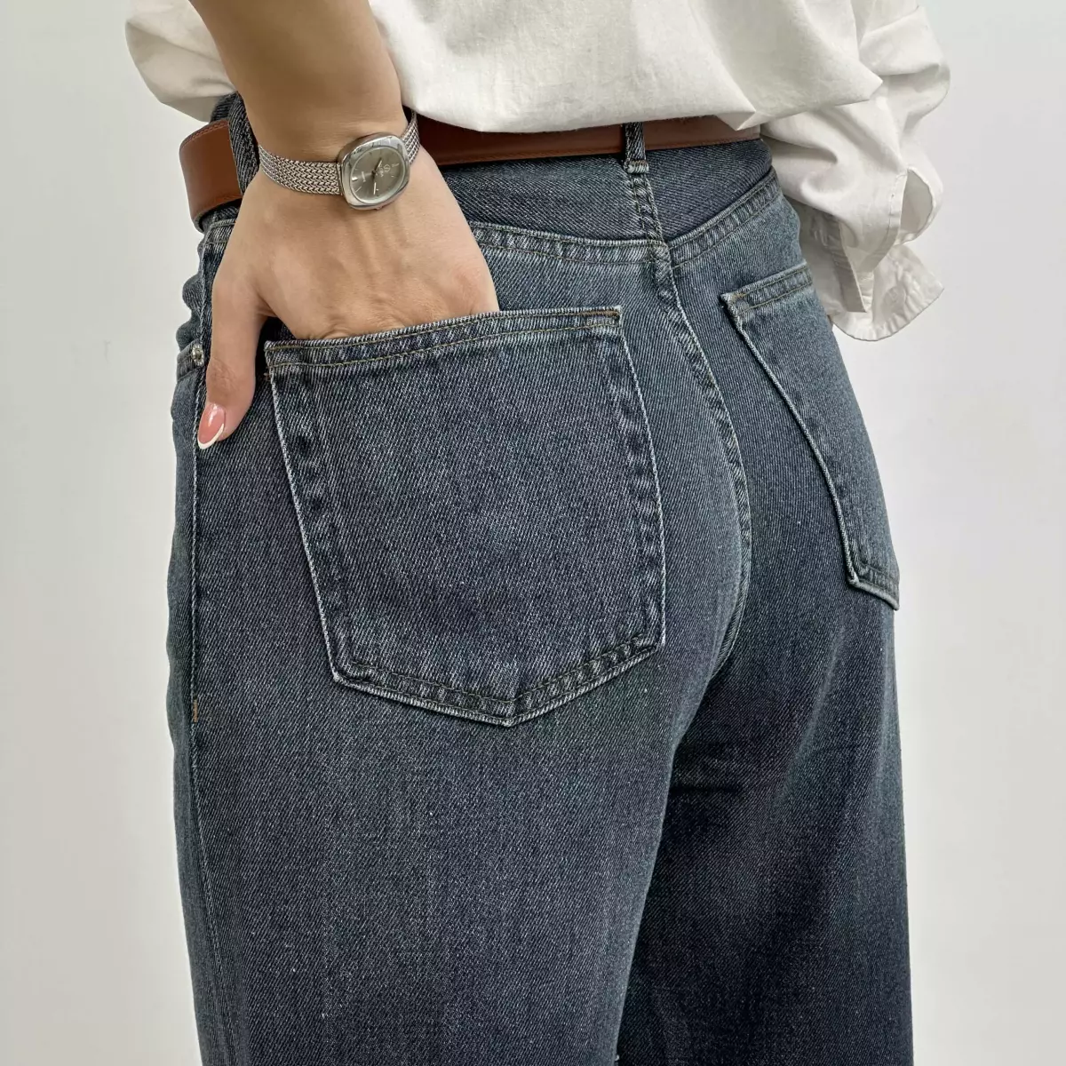 شلوار جین نیم بگ 1007270