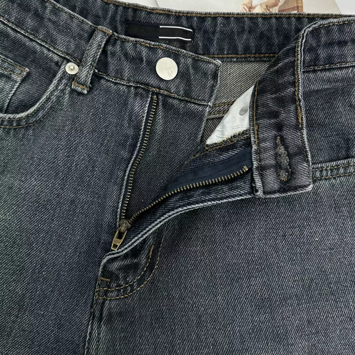 شلوار جین نیم بگ 1007270