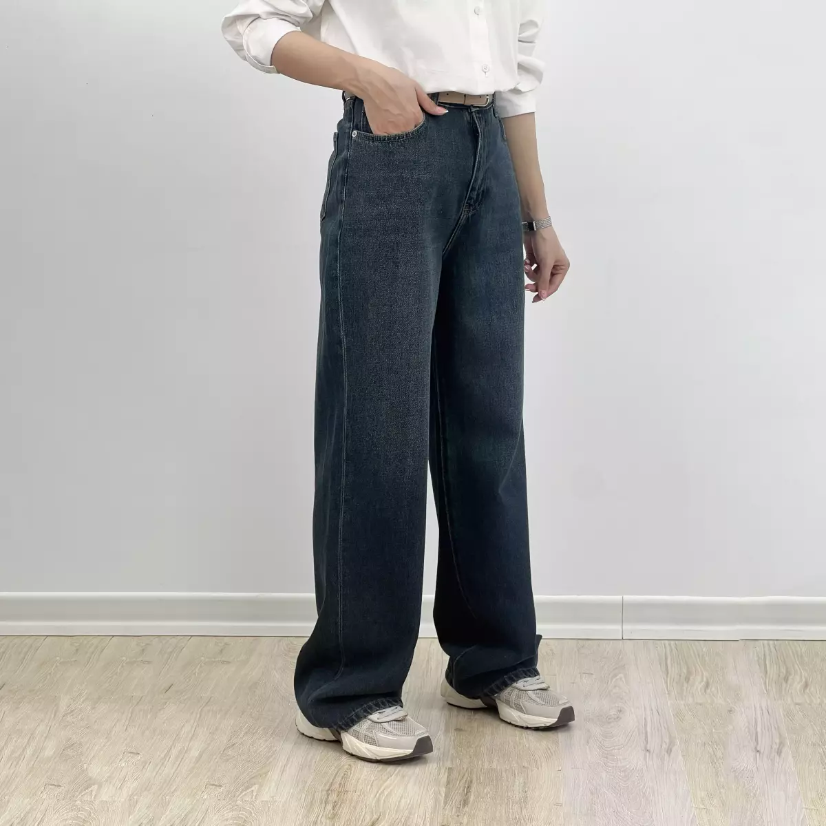 شلوار جین نیم بگ 1007288