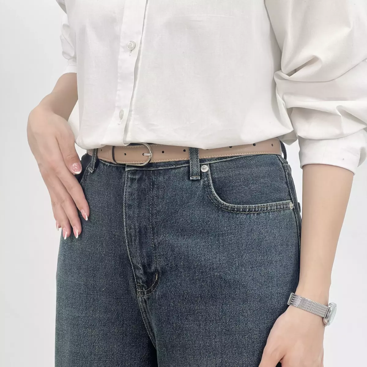 شلوار جین نیم بگ 1007288