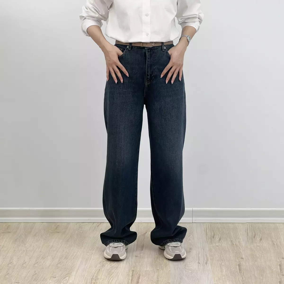 شلوار جین نیم بگ 1007288