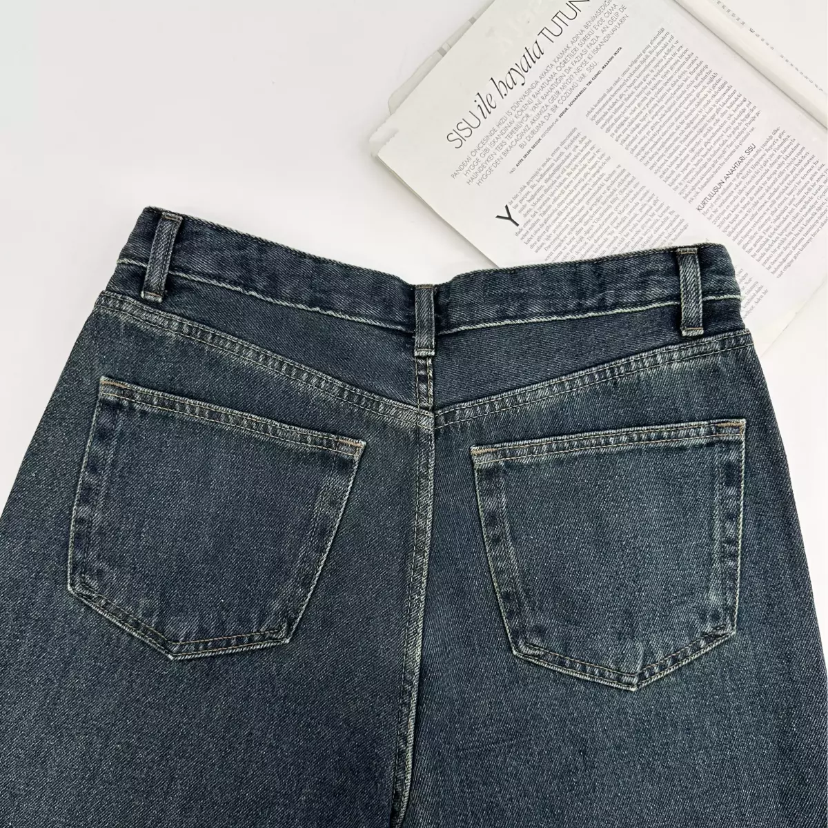 شلوار جین نیم بگ 1007288