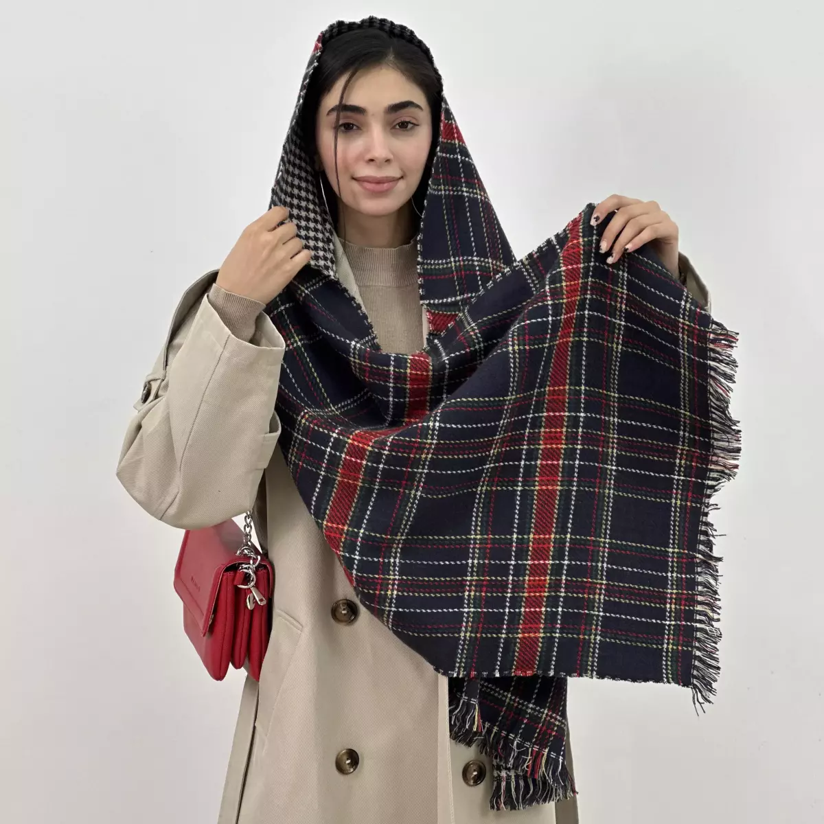 شال چهارخانه 1007342