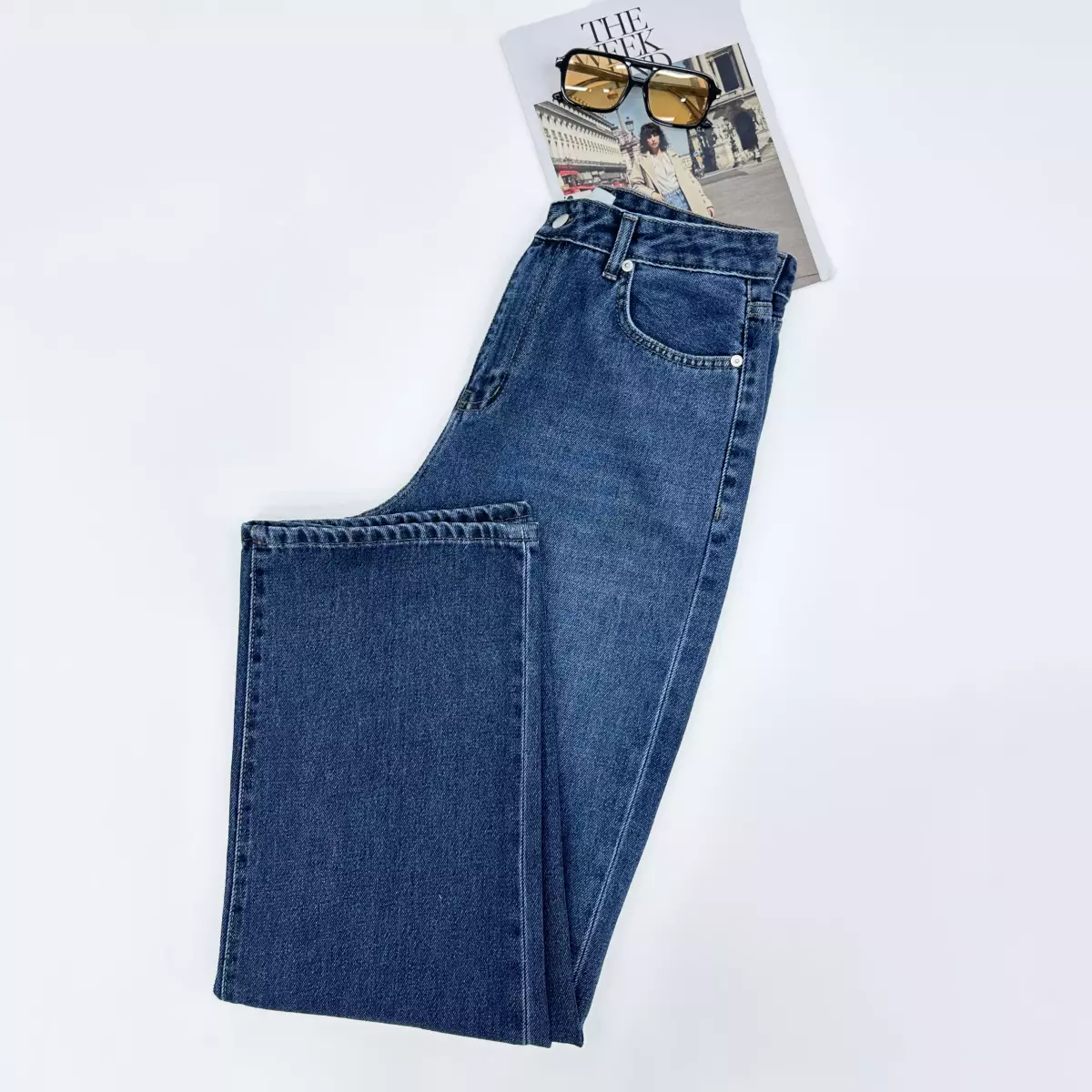 شلوار جین نیم بگ 1007373