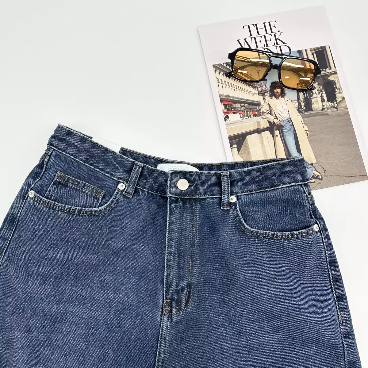 شلوار جین نیم بگ 1007373