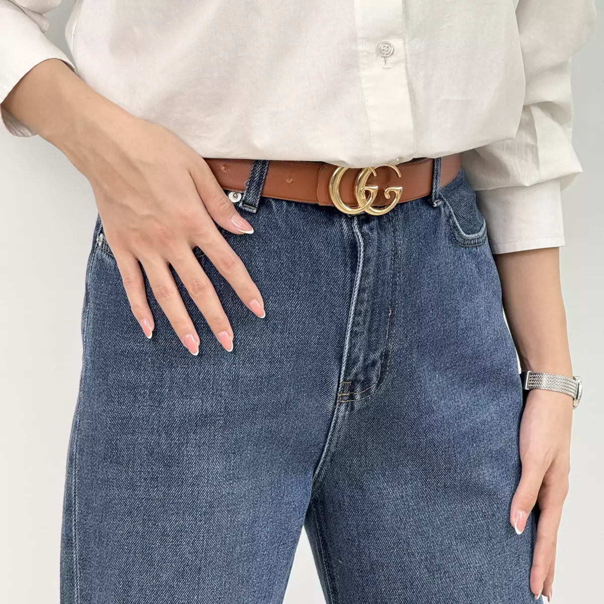 شلوار جین نیم بگ 1007373