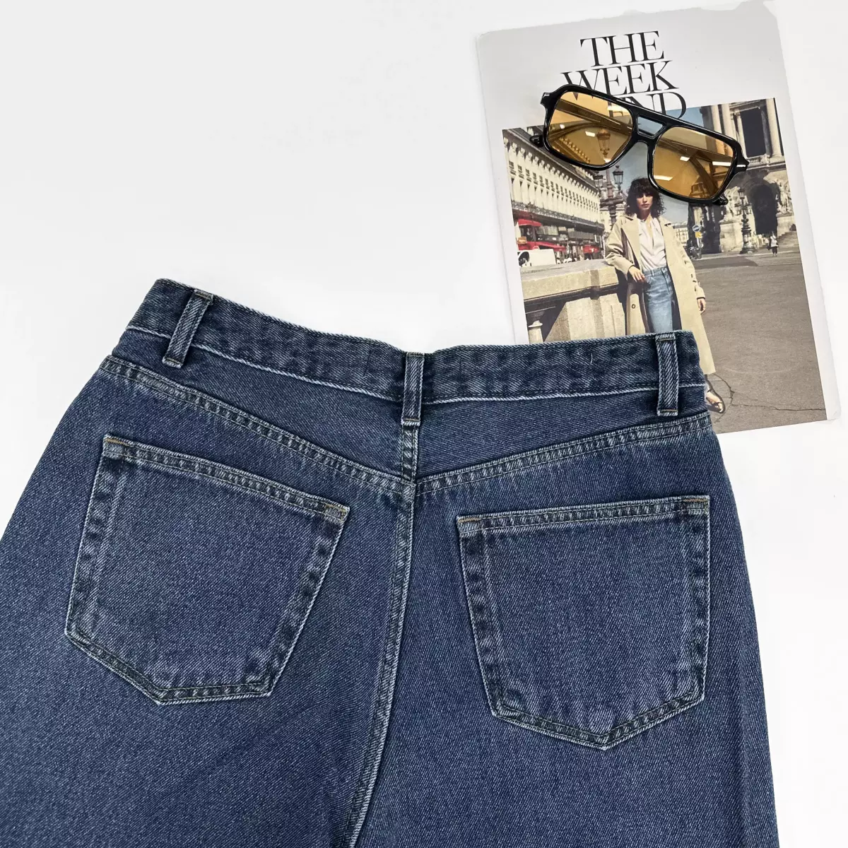 شلوار جین نیم بگ 1007373