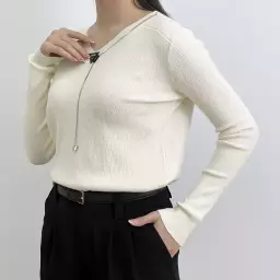 بلوز بافت نابی 1007511