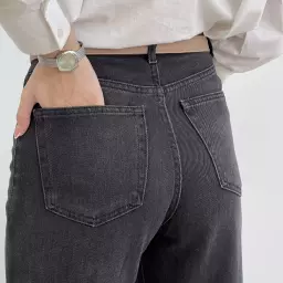 شلوار جین نیم بگ 1007505