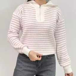 پلیور بافت نیم زیپ 1007351