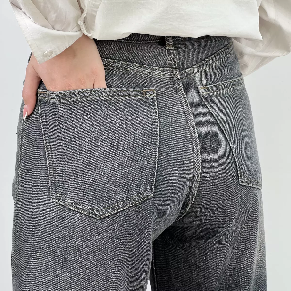 شلوار جین نیم بگ 1007748