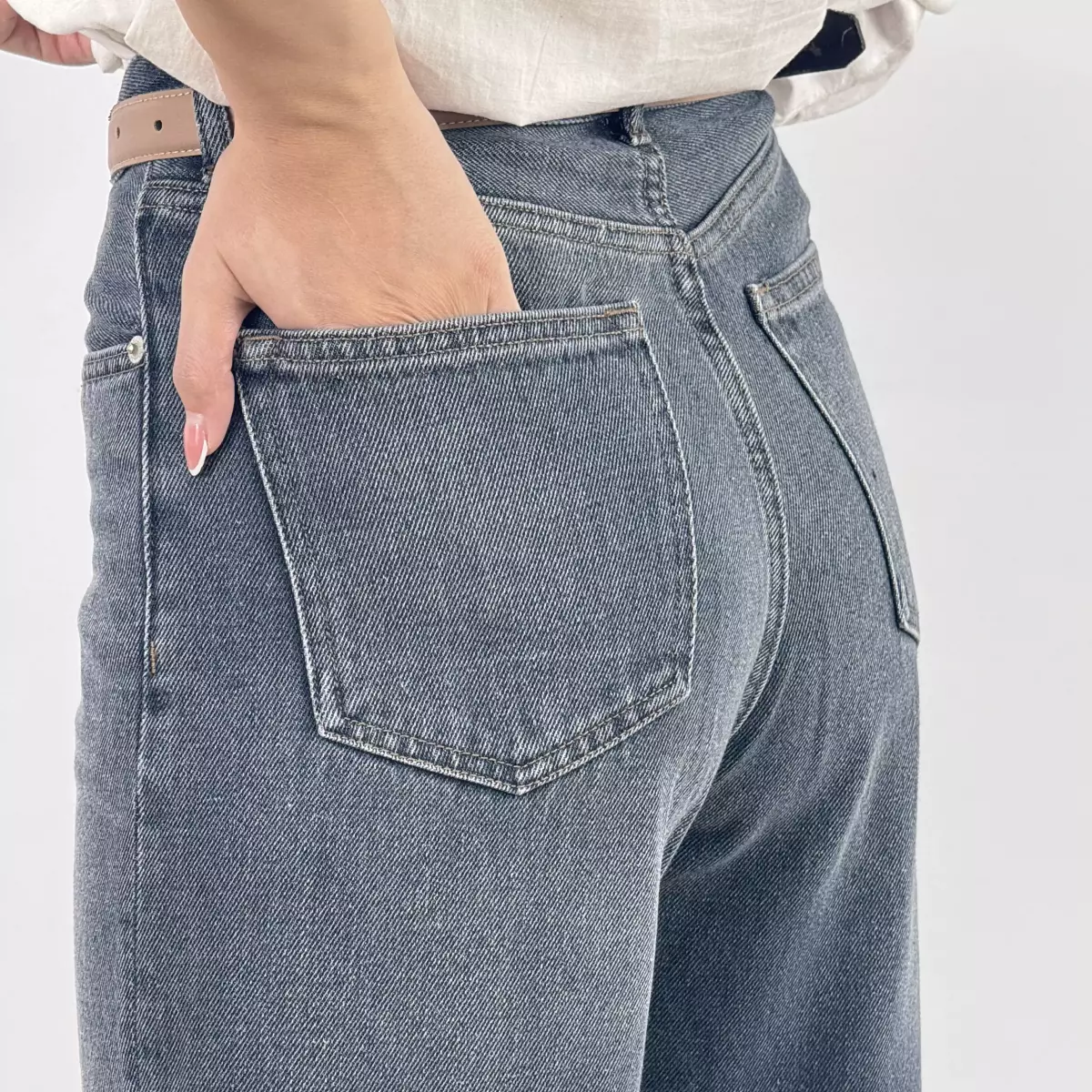 شلوار جین نیم بگ 1007787