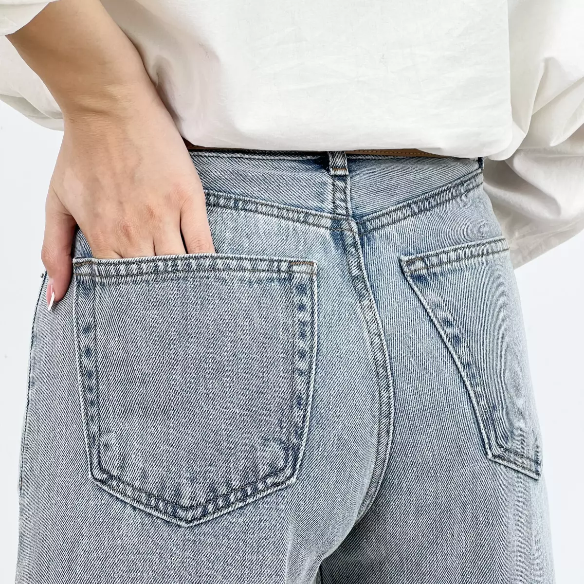 شلوار جین نیم بگ 1007768