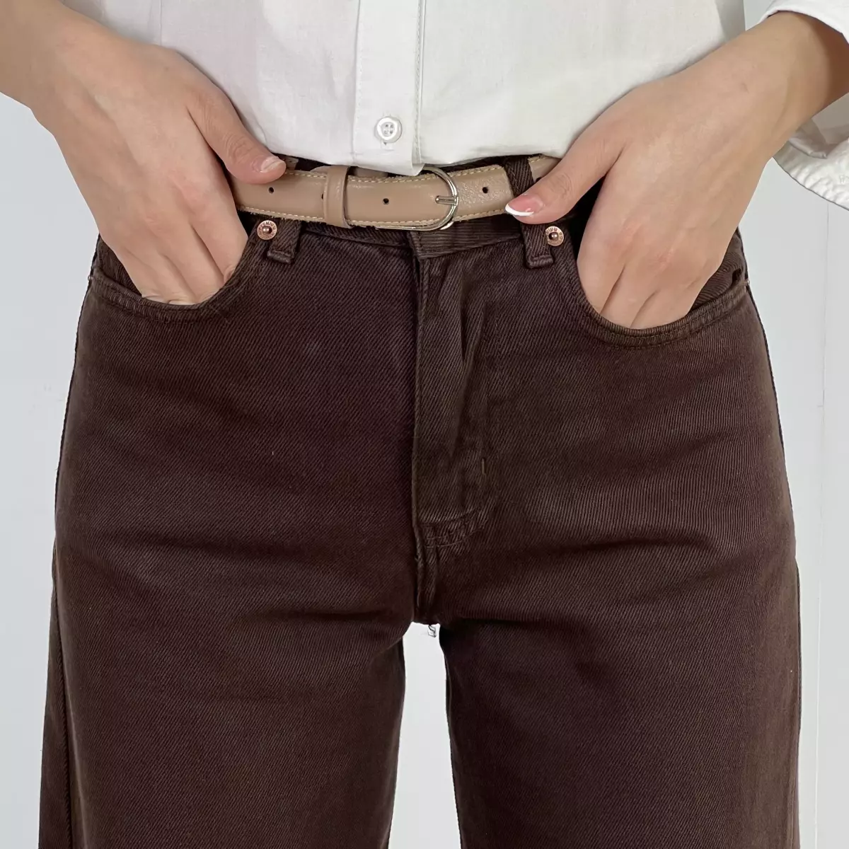 شلوار جین نیم بگ 1007783