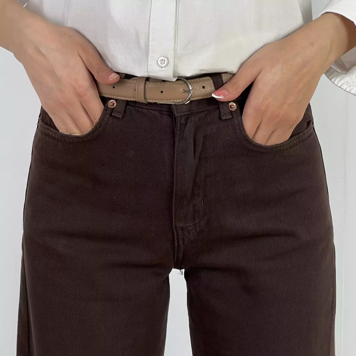 شلوار جین نیم بگ 1007745