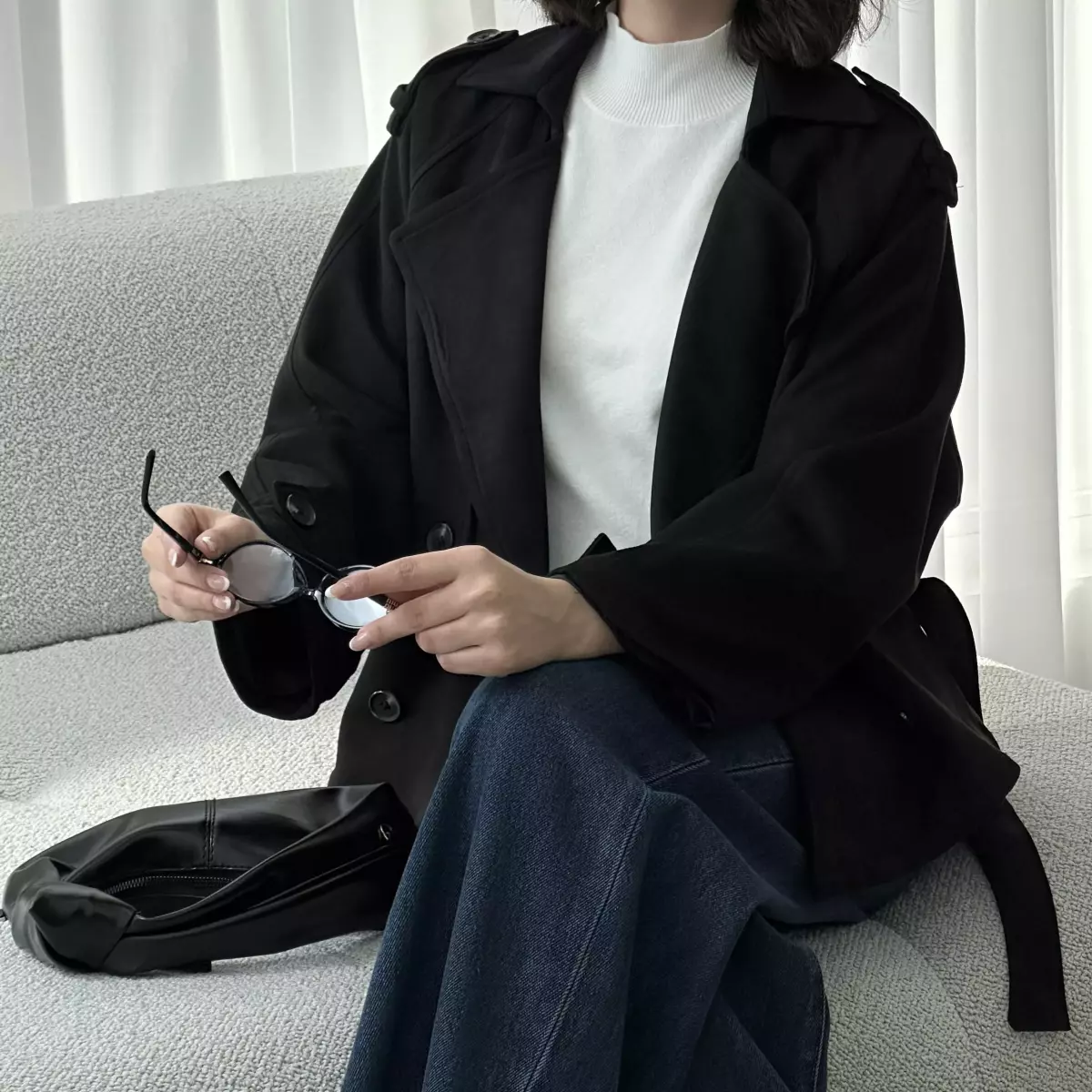 ترنچ کت سویید 1007859