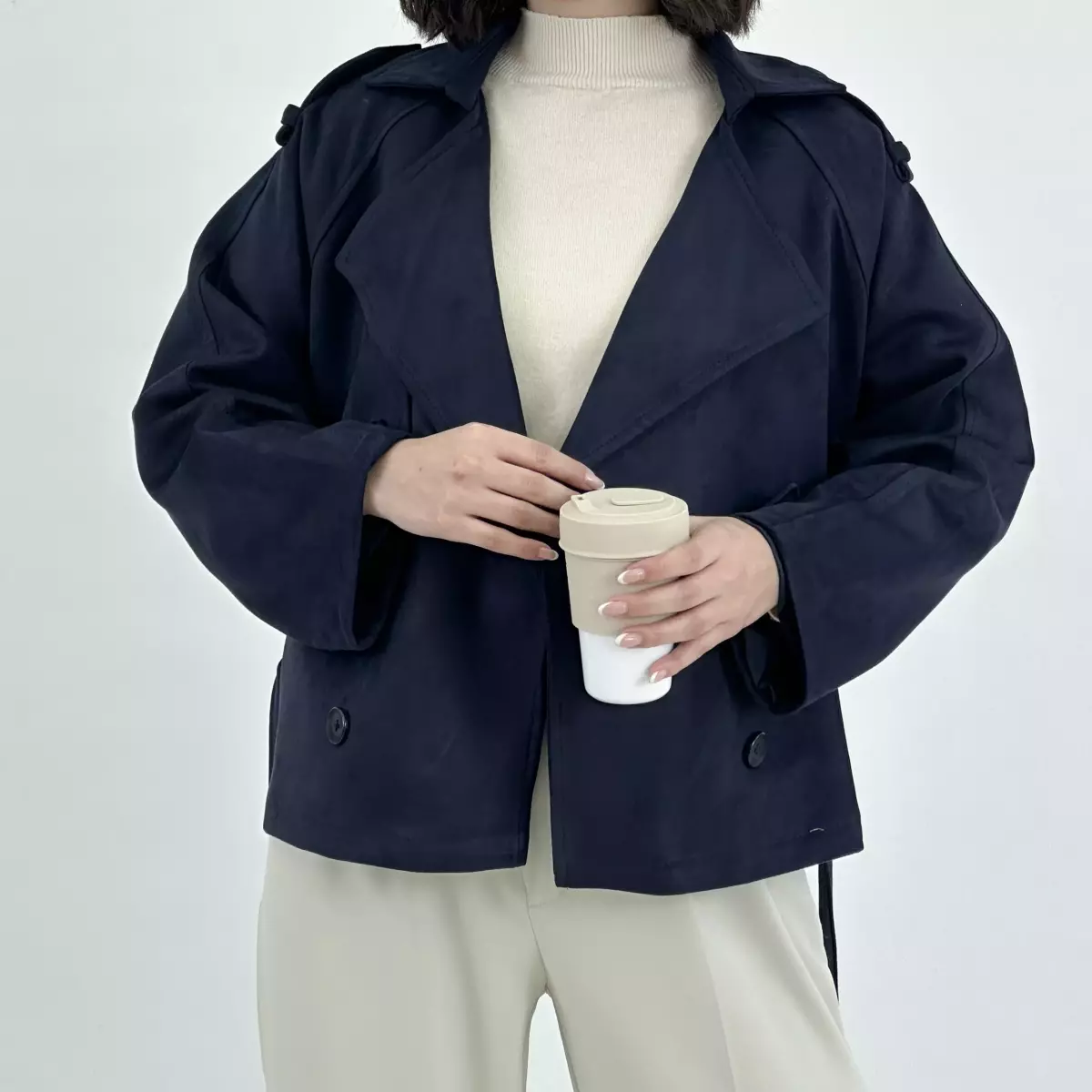 ترنچ کت سویید 1007859