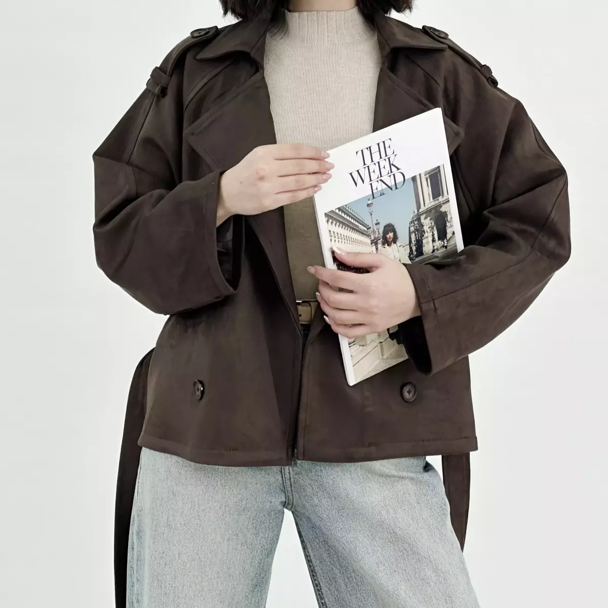 ترنچ کت سویید 1007859